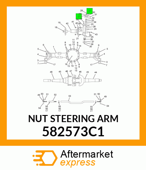 NUT STEERING ARM 582573C1