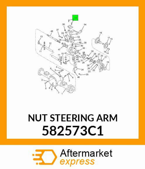 NUT STEERING ARM 582573C1