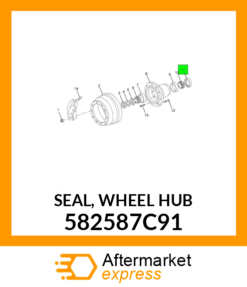 SEAL, WHEEL HUB 582587C91