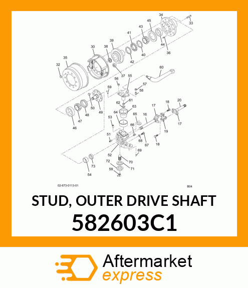 STUD, OUTER DRIVE SHAFT 582603C1