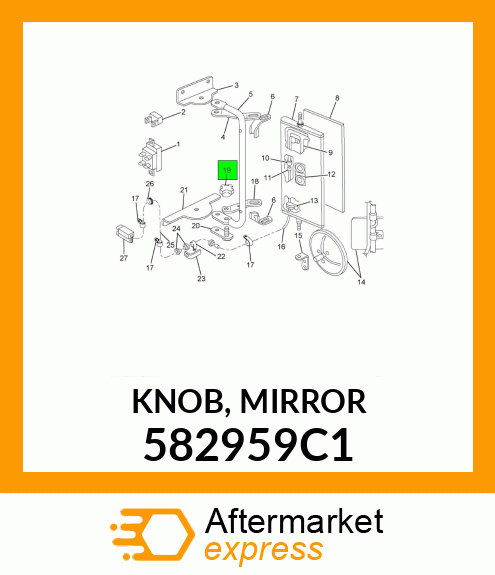 KNOB, MIRROR 582959C1