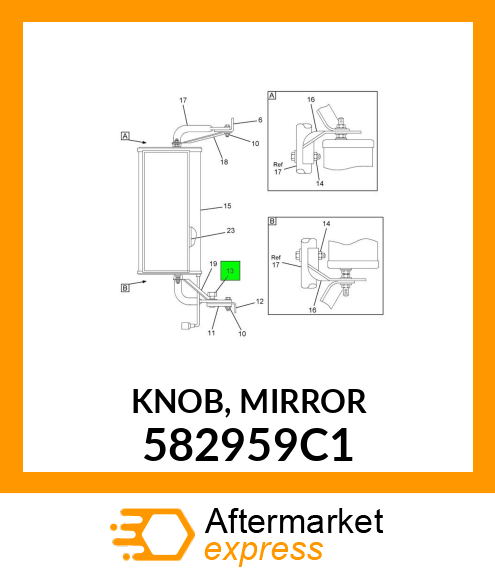 KNOB, MIRROR 582959C1