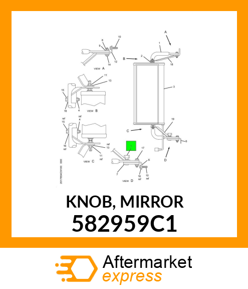 KNOB, MIRROR 582959C1