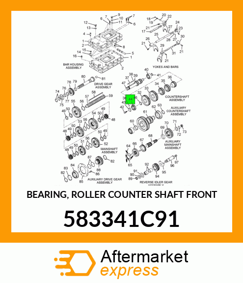 BEARING, ROLLER COUNTER SHAFT FRONT 583341C91