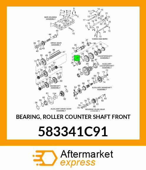 BEARING, ROLLER COUNTER SHAFT FRONT 583341C91