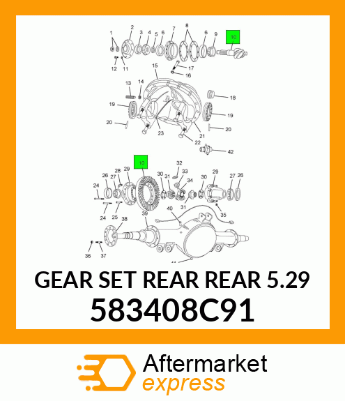 GEAR SET REAR REAR 5.29 583408C91