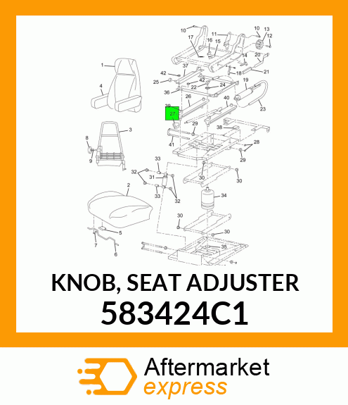 KNOB, SEAT ADJUSTER 583424C1