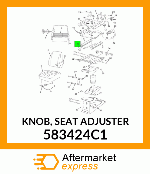 KNOB, SEAT ADJUSTER 583424C1