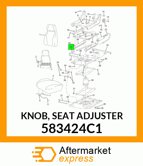 KNOB, SEAT ADJUSTER 583424C1