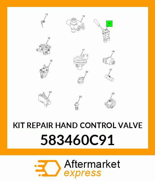 KIT REPAIR HAND CONTROL VALVE 583460C91