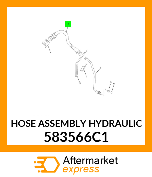 HOSE ASSEMBLY HYDRAULIC 583566C1