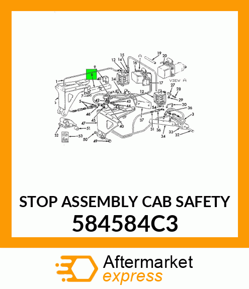 STOP ASSEMBLY CAB SAFETY 584584C3