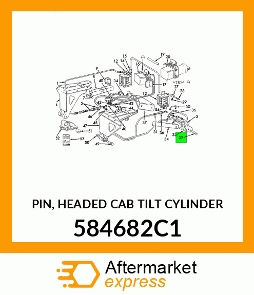 PIN, HEADED CAB TILT CYLINDER 584682C1