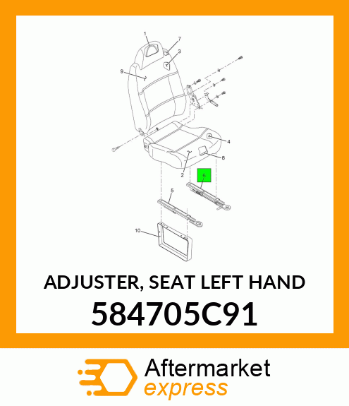 ADJUSTER, SEAT LEFT HAND 584705C91