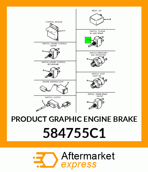 PRODUCT GRAPHIC ENGINE BRAKE 584755C1