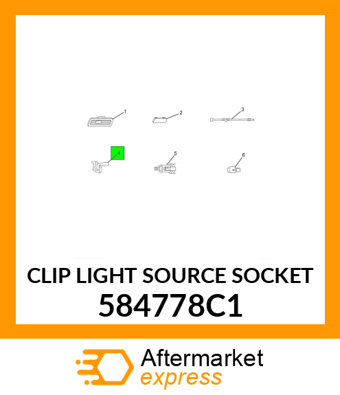 CLIP LIGHT SOURCE SOCKET 584778C1