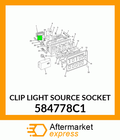 CLIP LIGHT SOURCE SOCKET 584778C1