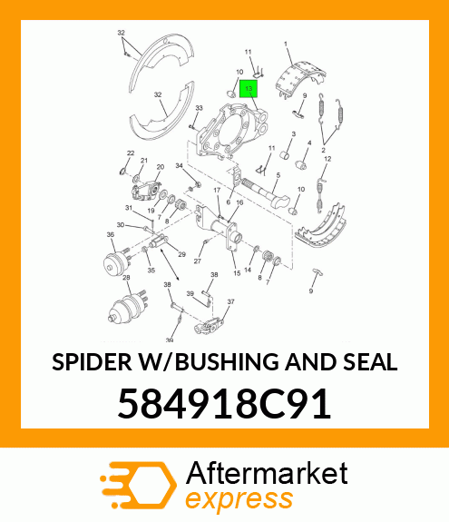 SPIDER W/BUSHING AND SEAL 584918C91