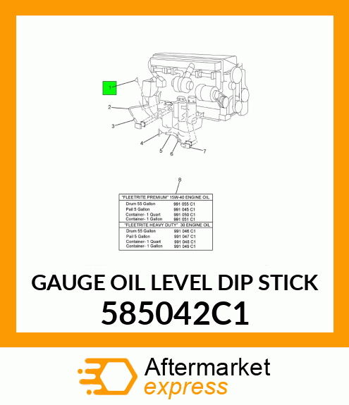 GAUGE OIL LEVEL DIP STICK 585042C1