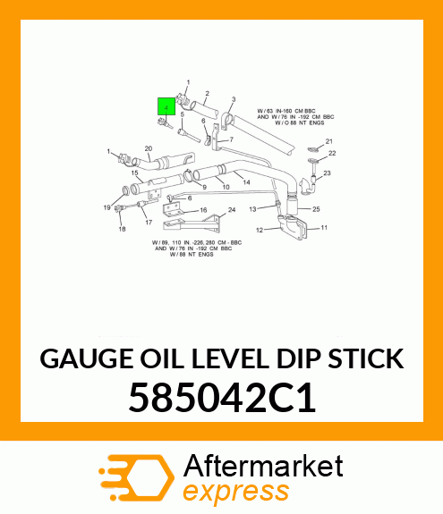 GAUGE OIL LEVEL DIP STICK 585042C1