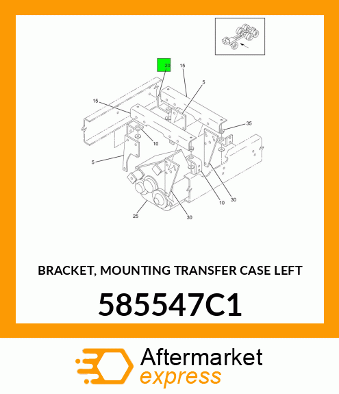 BRACKET, MOUNTING TRANSFER CASE LEFT 585547C1