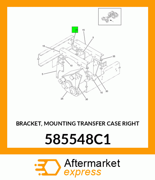 BRACKET, MOUNTING TRANSFER CASE RIGHT 585548C1