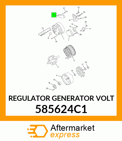 REGULATOR GENERATOR VOLT 585624C1