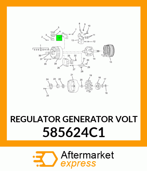 REGULATOR GENERATOR VOLT 585624C1