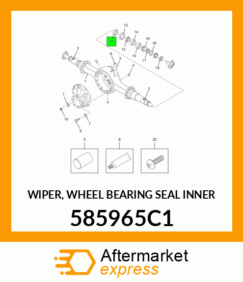 WIPER, WHEEL BEARING SEAL INNER 585965C1