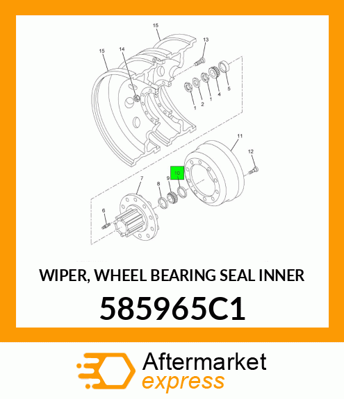 WIPER, WHEEL BEARING SEAL INNER 585965C1