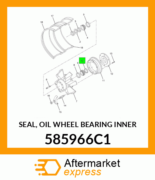 SEAL, OIL WHEEL BEARING INNER 585966C1