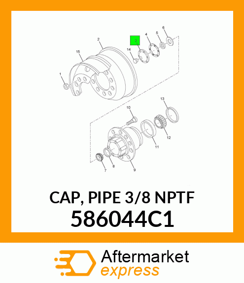 CAP, PIPE 3/8" NPTF 586044C1