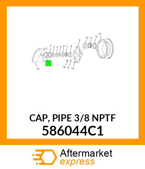 CAP, PIPE 3/8" NPTF 586044C1