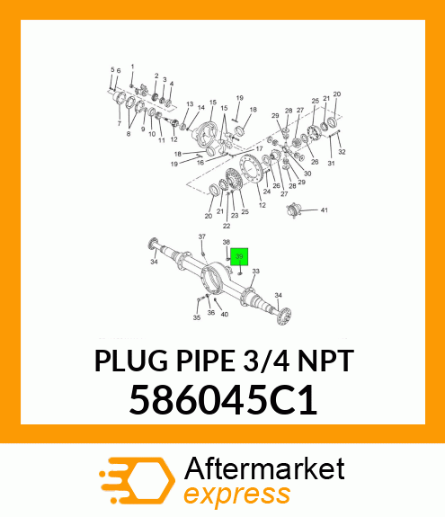 PLUG PIPE 3/4 NPT 586045C1