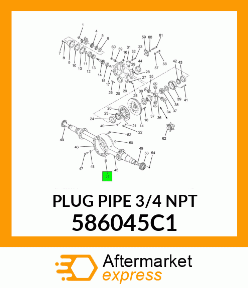 PLUG PIPE 3/4 NPT 586045C1