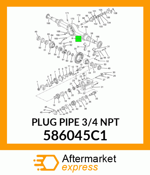 PLUG PIPE 3/4 NPT 586045C1