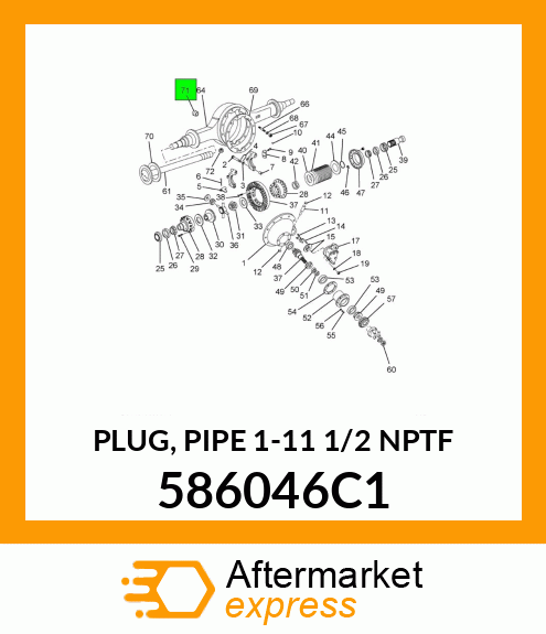 PLUG, PIPE 1-11 1/2 NPTF 586046C1
