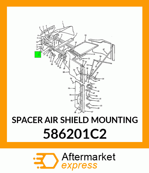 SPACER AIR SHIELD MOUNTING 586201C2