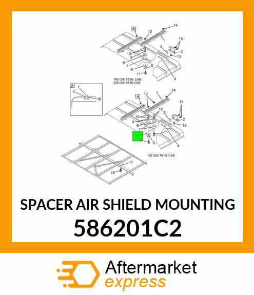 SPACER AIR SHIELD MOUNTING 586201C2