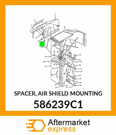 SPACER, AIR SHIELD MOUNTING 586239C1