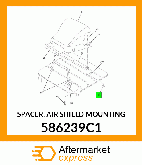 SPACER, AIR SHIELD MOUNTING 586239C1