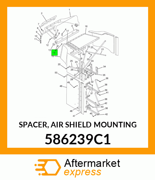 SPACER, AIR SHIELD MOUNTING 586239C1