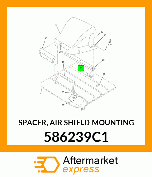 SPACER, AIR SHIELD MOUNTING 586239C1