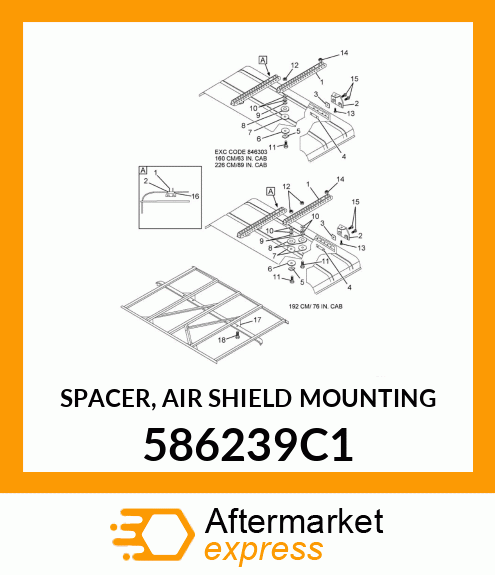 SPACER, AIR SHIELD MOUNTING 586239C1