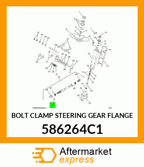 BOLT CLAMP STEERING GEAR FLANGE 586264C1