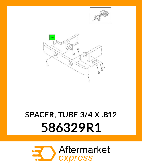 SPACER, TUBE 3/4 X .812 586329R1