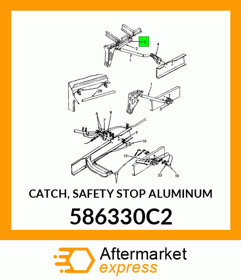 CATCH, SAFETY STOP ALUMINUM 586330C2