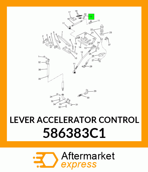 LEVER ACCELERATOR CONTROL 586383C1