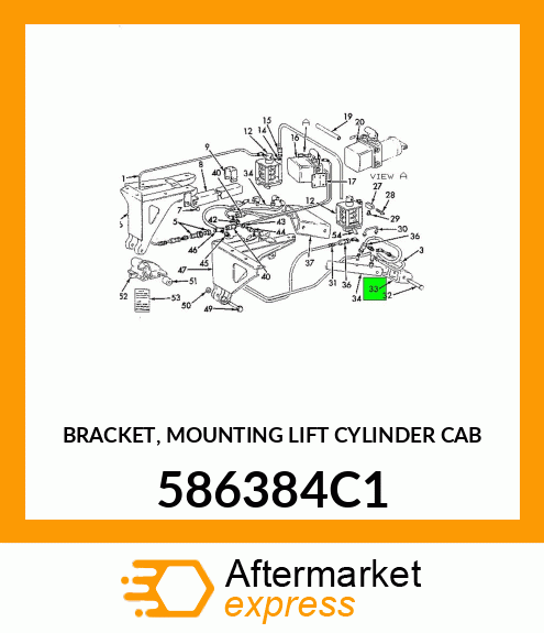 BRACKET, MOUNTING LIFT CYLINDER CAB 586384C1