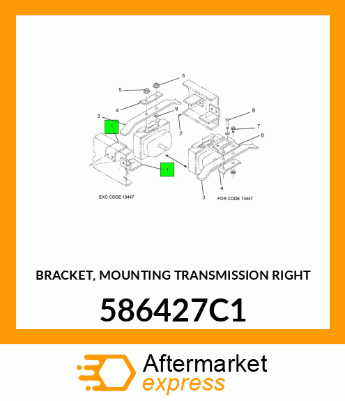 BRACKET, MOUNTING TRANSMISSION RIGHT 586427C1